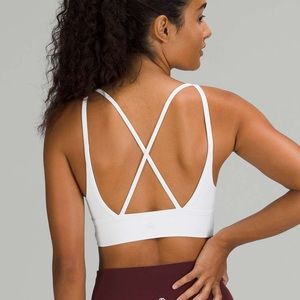 Lululemon In Alignment Longline Bra White